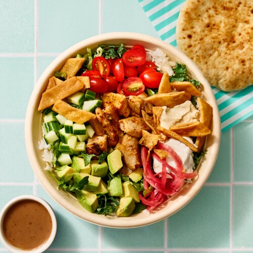 Photo of Chicken Souvlaki & Avocado Bowl from Yasas by Michael Symon