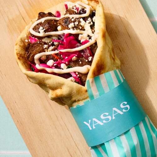 Photo of Steak Souvlaki & Feta Wrap from Yasas by Michael Symon