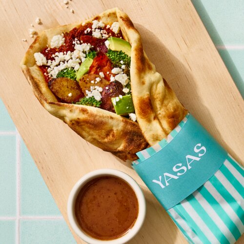 Photo of Za'atar Carrots & Broccoli Wrap from Yasas by Michael Symon