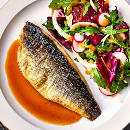 Photo of Branzino with Orange Mojo Sauce from Bobby Flay Steak