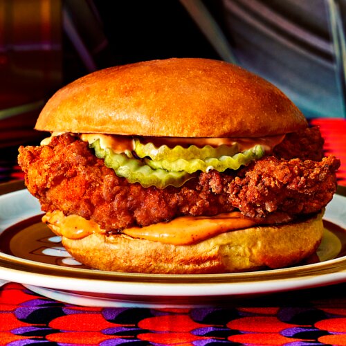 Photo of M's Spicy Fried Chicken Sandwich from Streetbird by Marcus Samuelsson