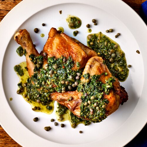 Photo of JW Chicken with Chimichurri Sauce from Walnut Lane by Jonathan Waxman