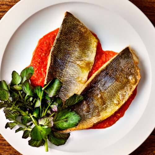 Photo of Roasted Sea Bass from Walnut Lane by Jonathan Waxman