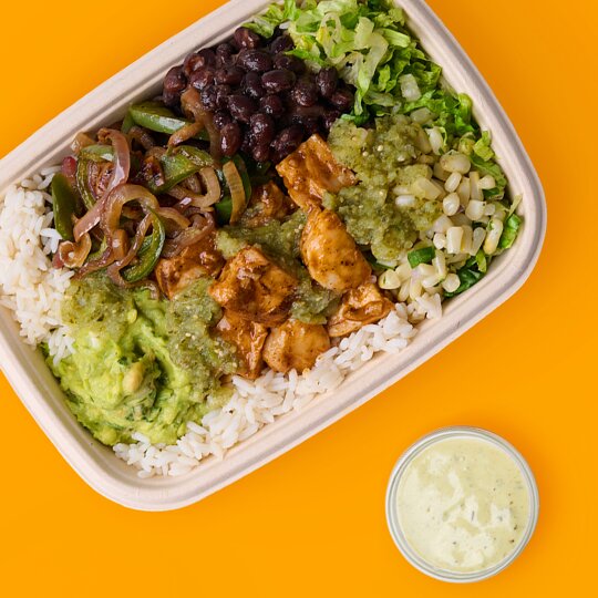 Photo of Chicken Fajita Rice Bowl from El Diez Mexican Bowls