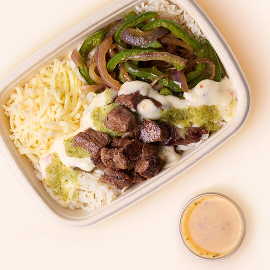 Photo of Steak Fajita Rice Bowl from El Diez Mexican Bowls