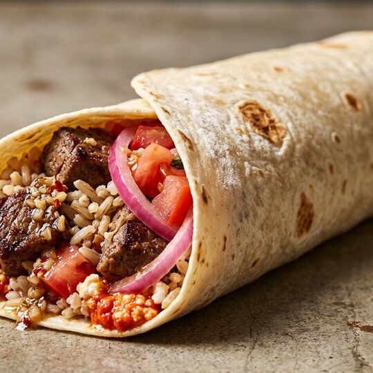 Photo of Beef Souvlaki Street Wrap from Cantina Zorba